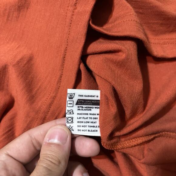 Cima Coppi Merino Wool Base Layer Mens XL Burnt Orange Long Sleeve Cycle Spain - Picture 10 of 10